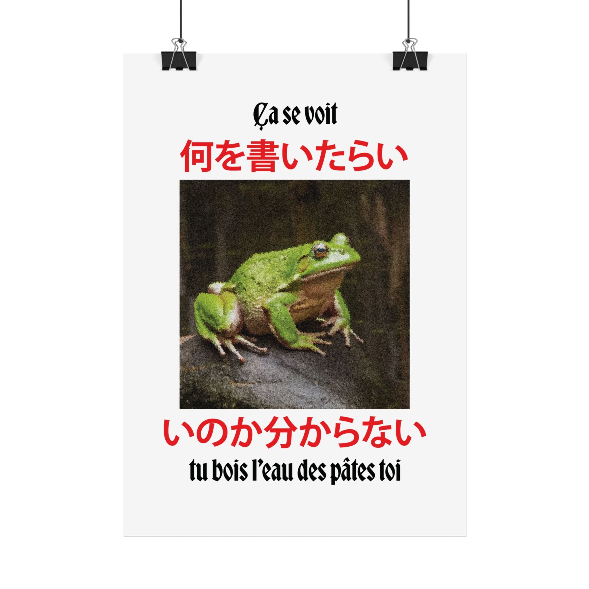 Poster - Tu bois l'eau des pâtes