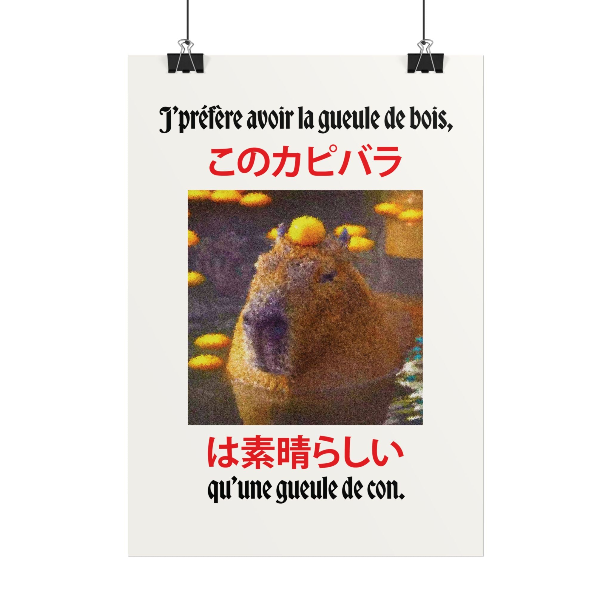 Poster - Gueule de bois ou gueule de con