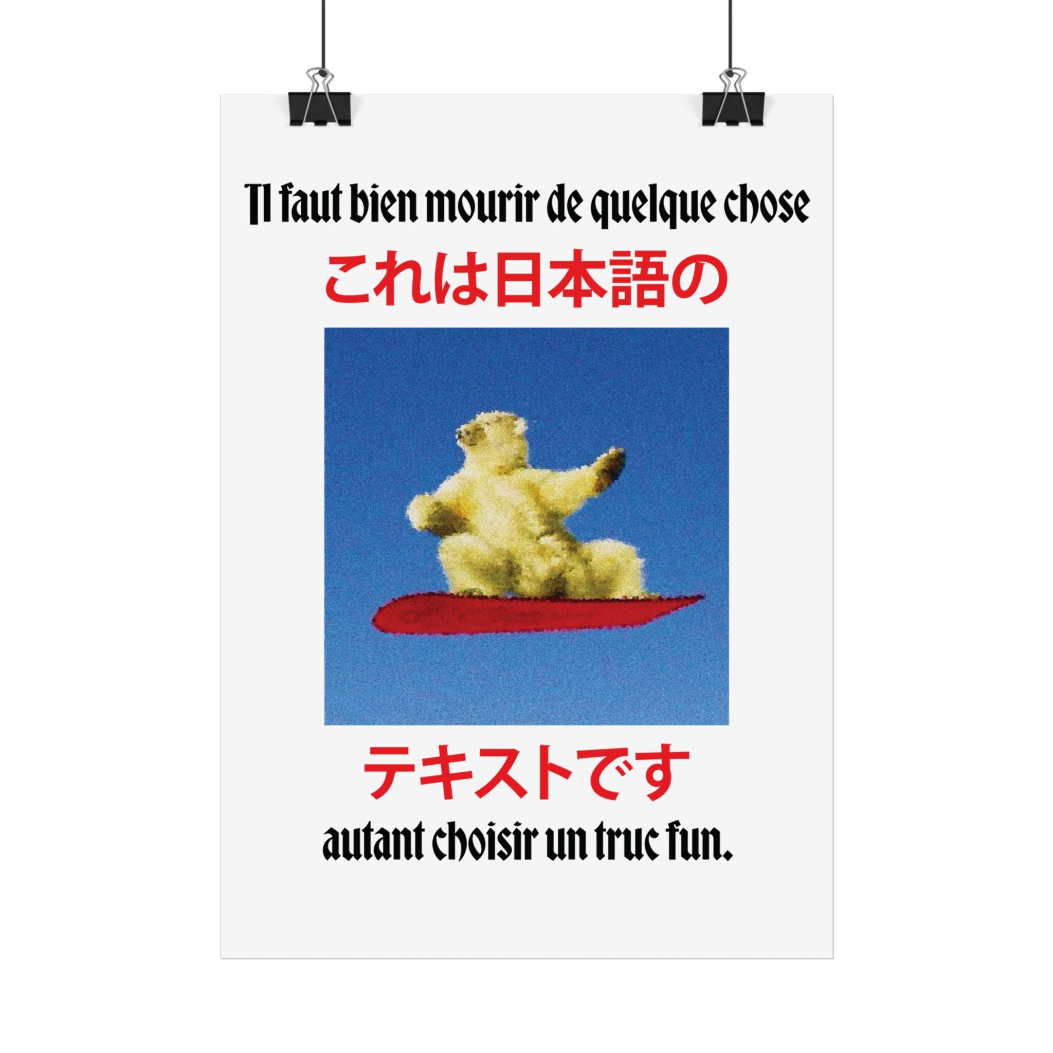 Poster - Mourir d'un truc stylé