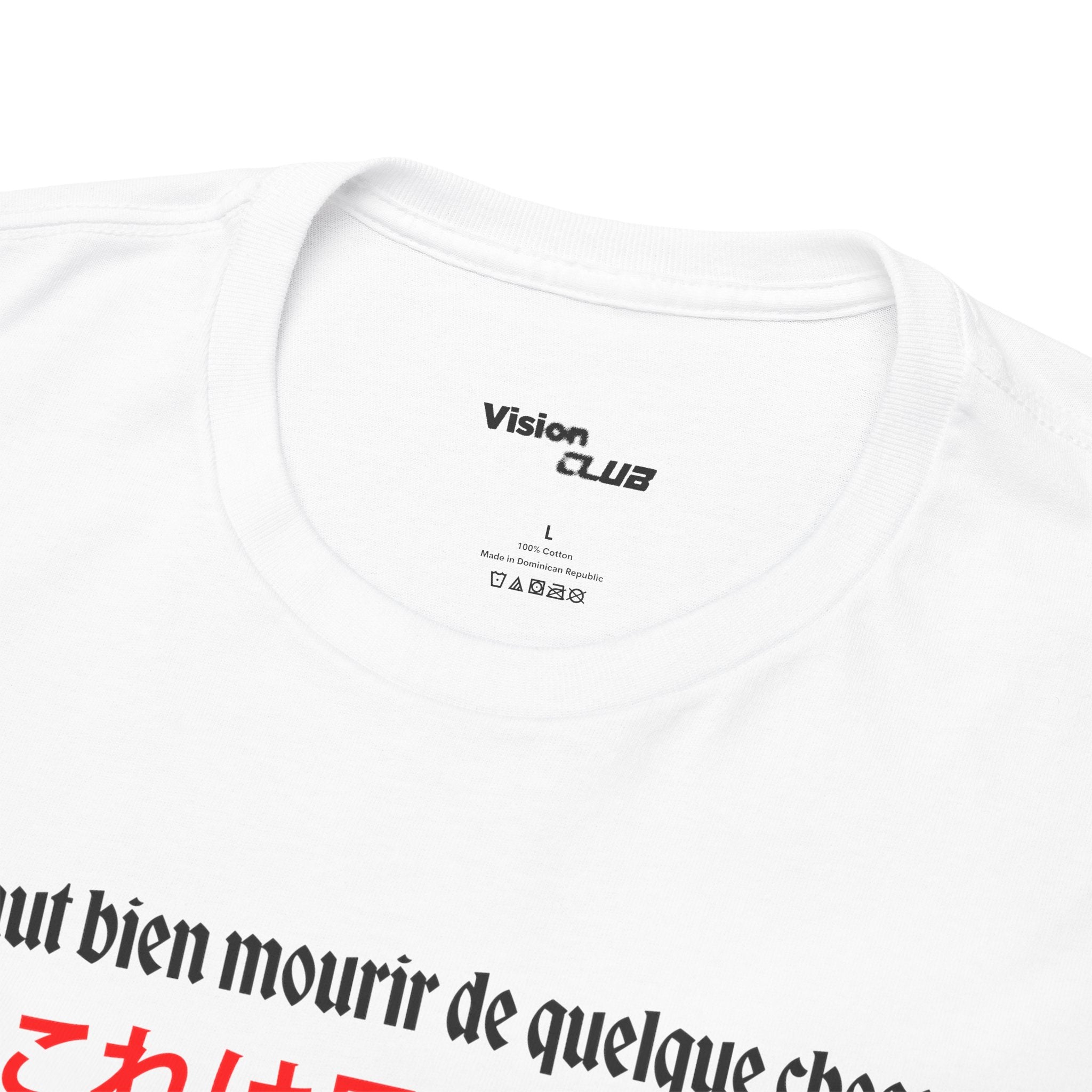 T-shirt "il faut bien mourir de quelquechose, autant choisir un truc fun."