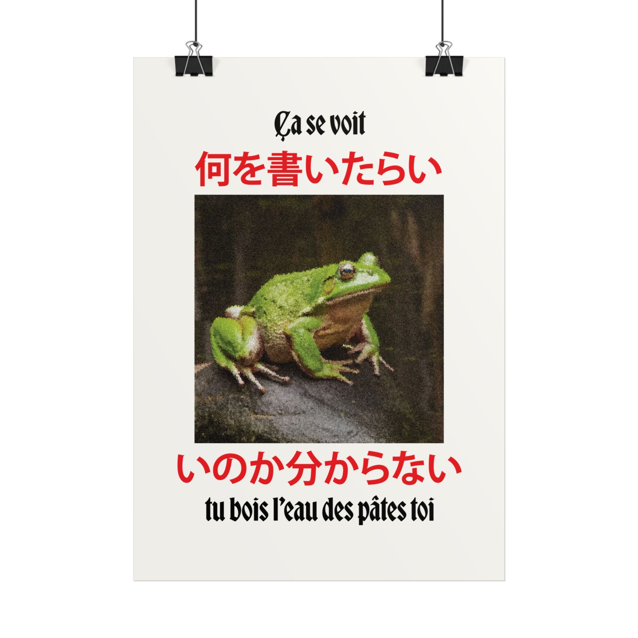 Poster - Tu bois l'eau des pâtes