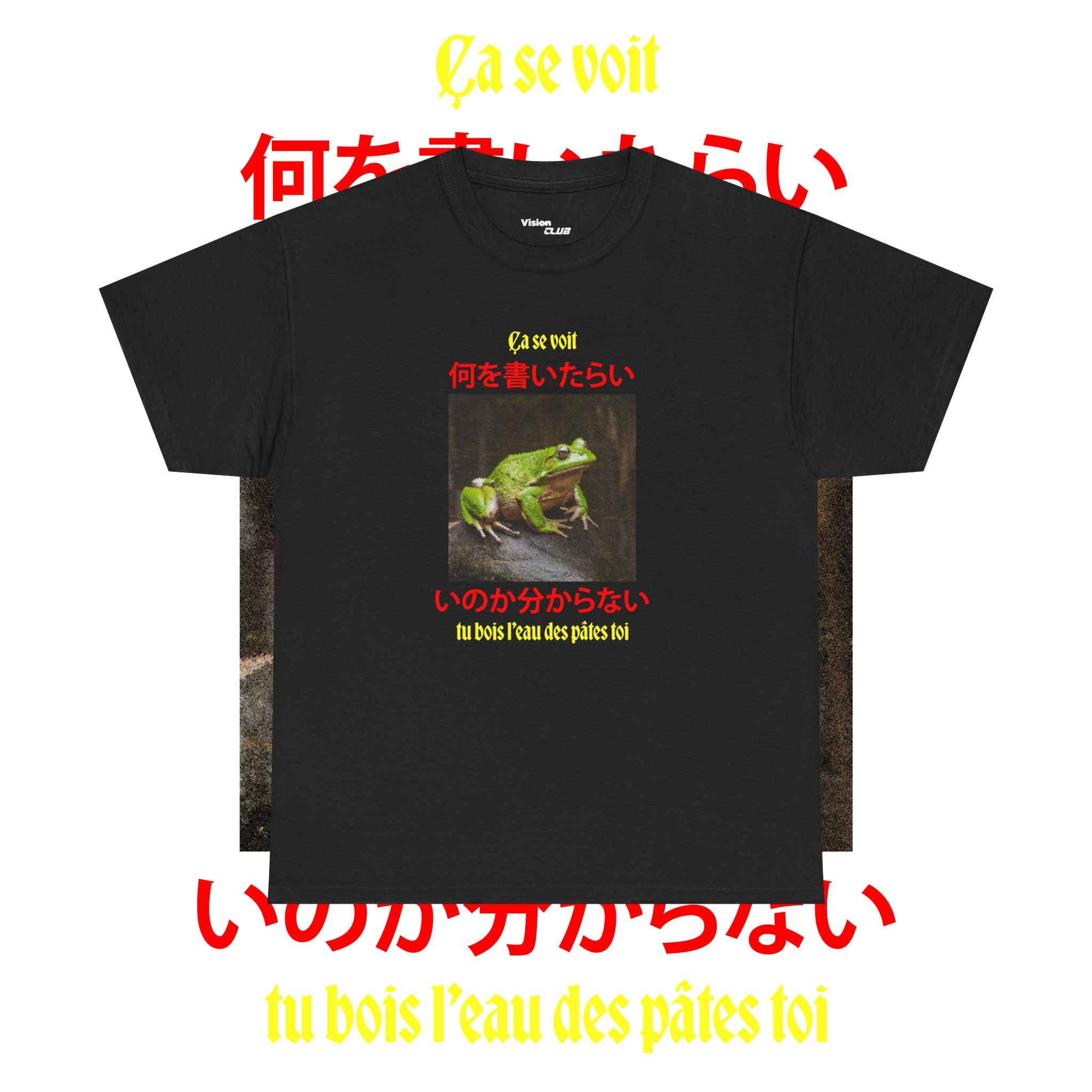 T-shirt grenouille "ça se voit tu bois l'eau des pâtes toi."