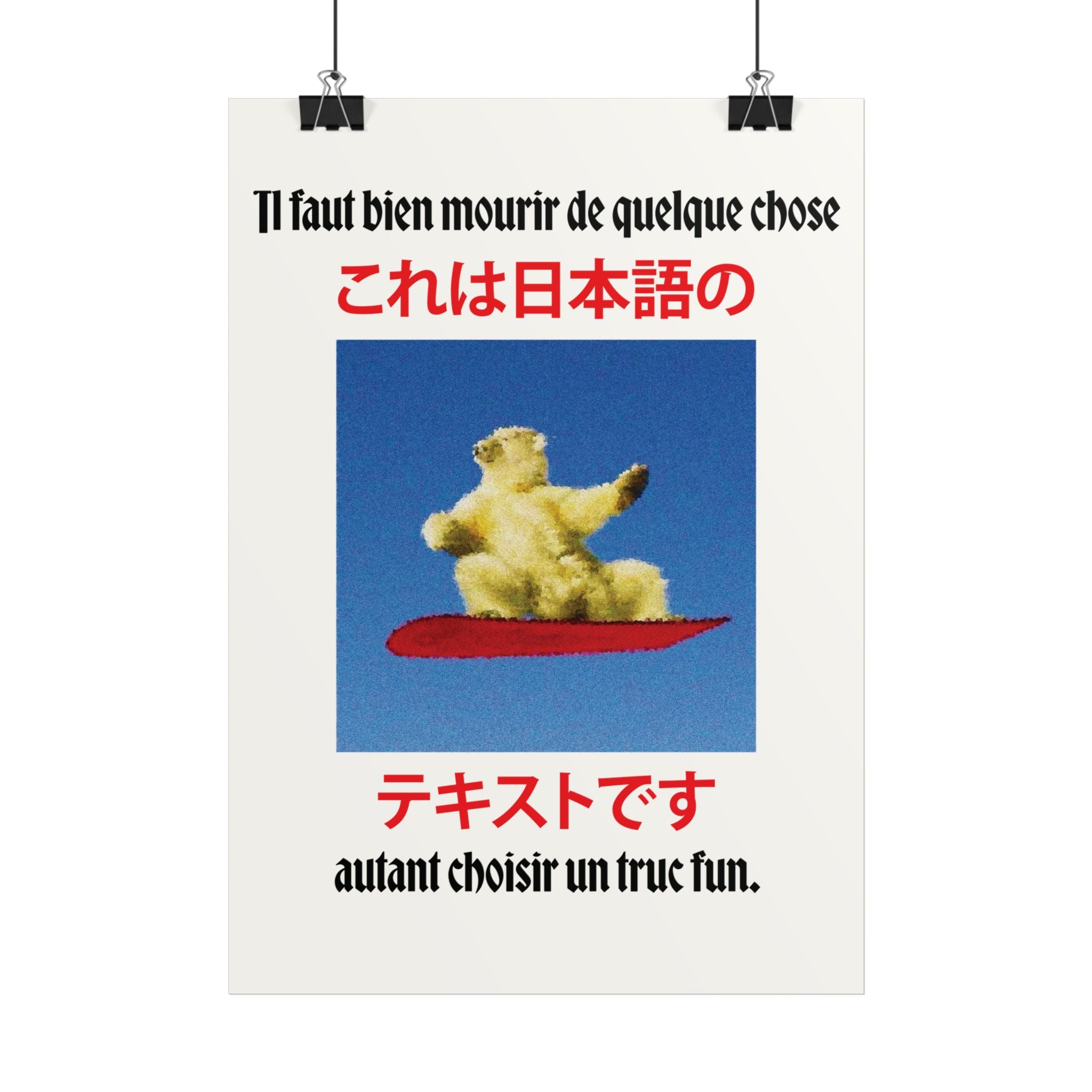 Poster - Mourir d'un truc stylé